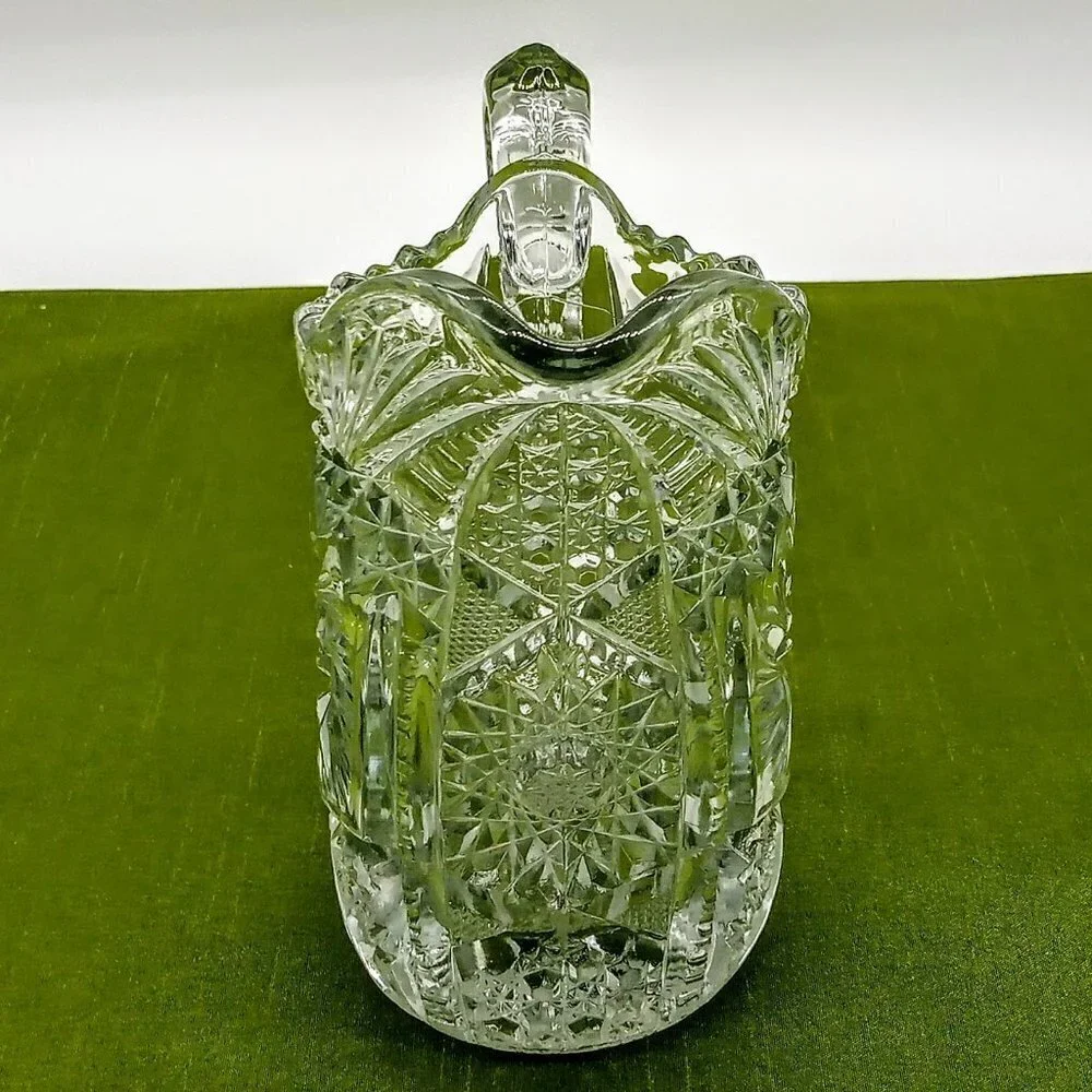 Antique US Glass Comet In The Stars EAPG Crystal Pitcher